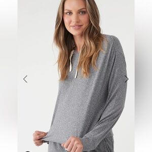 O’Neill Oneill Annisa crop Hoodie size Large new with tags Heather grey